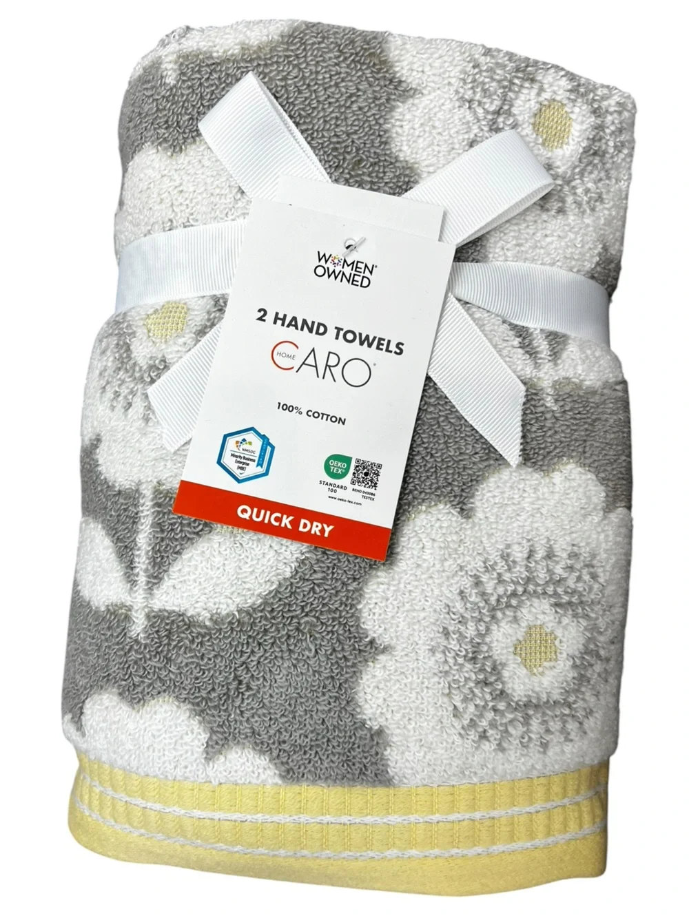 Caro - ‘Golden Flowers’  Plush Bath towel set. NWT.